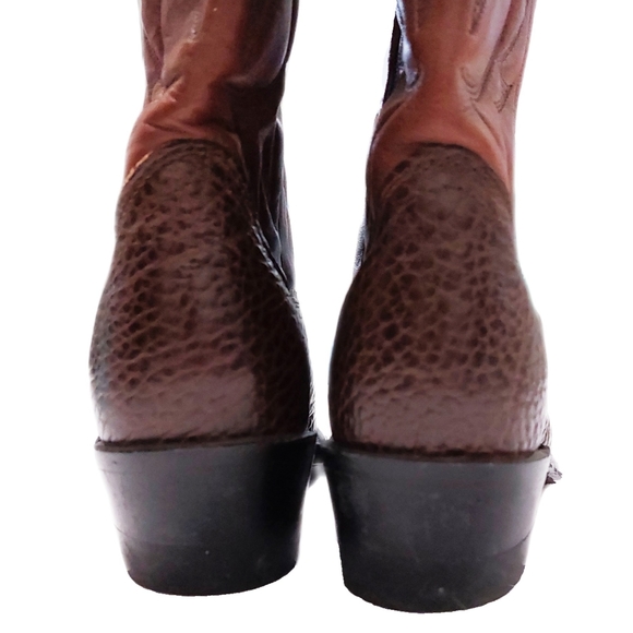 Palomino 2 Tone Brown Leather Mens 6.5D Western Boots EUC - Picture 10 of 12